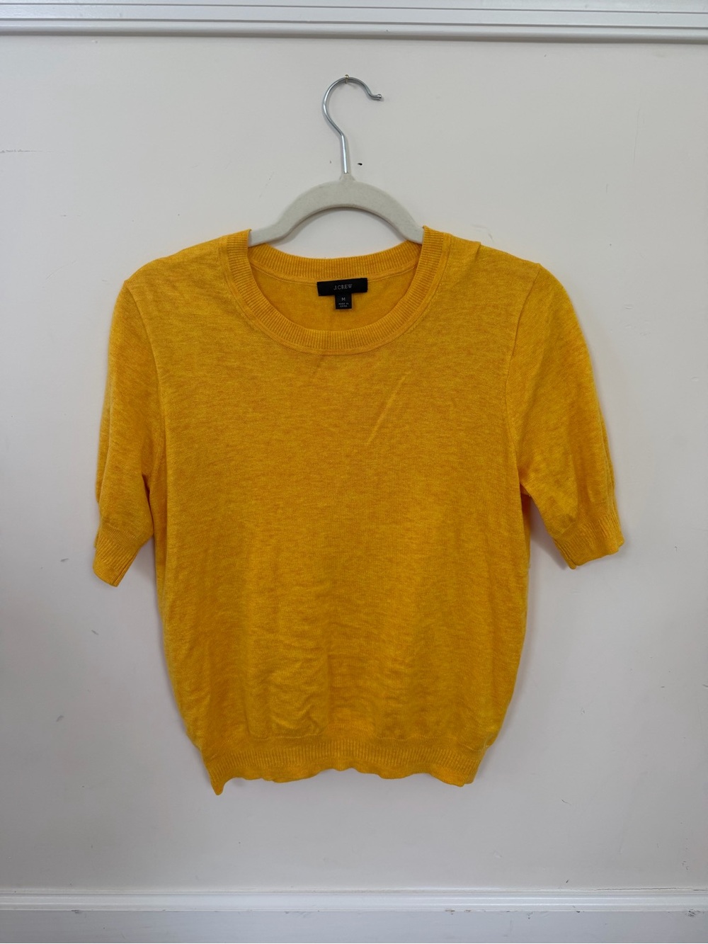 J. Crew Yellow Short Sleeve Knit Top